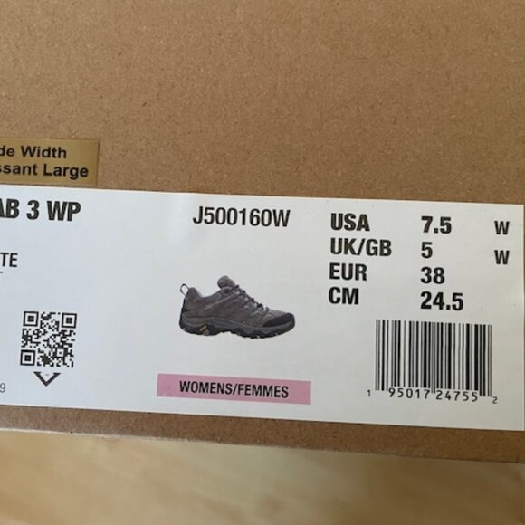Womens Merrell Moab 3 Waterproof Hiking Shoe – 7.5 W, Brand New! - Picture 4 of 4